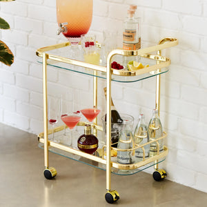 Gold Bottle Holder Bar Cart