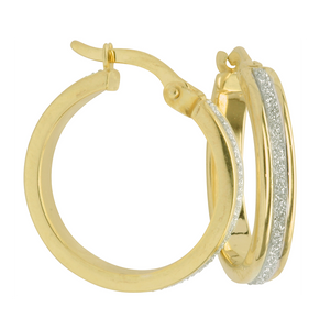 9ct Gold Sterling Silver Filled Hoops