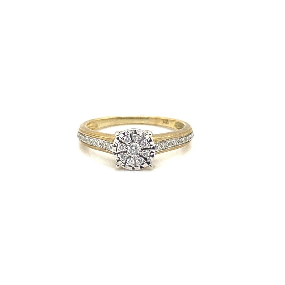 
            
                Load image into Gallery viewer, 9 ct Yellow Gold Diamond Ring
            
        