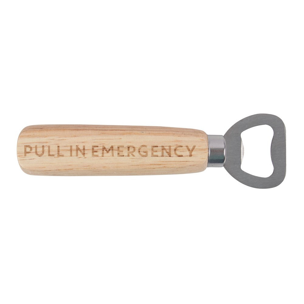 Pull In Emergency Wooden Bottle Openener