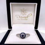 9ct White Gold Sapphire & Diamond Ring - Diamonds on Seddon Store
