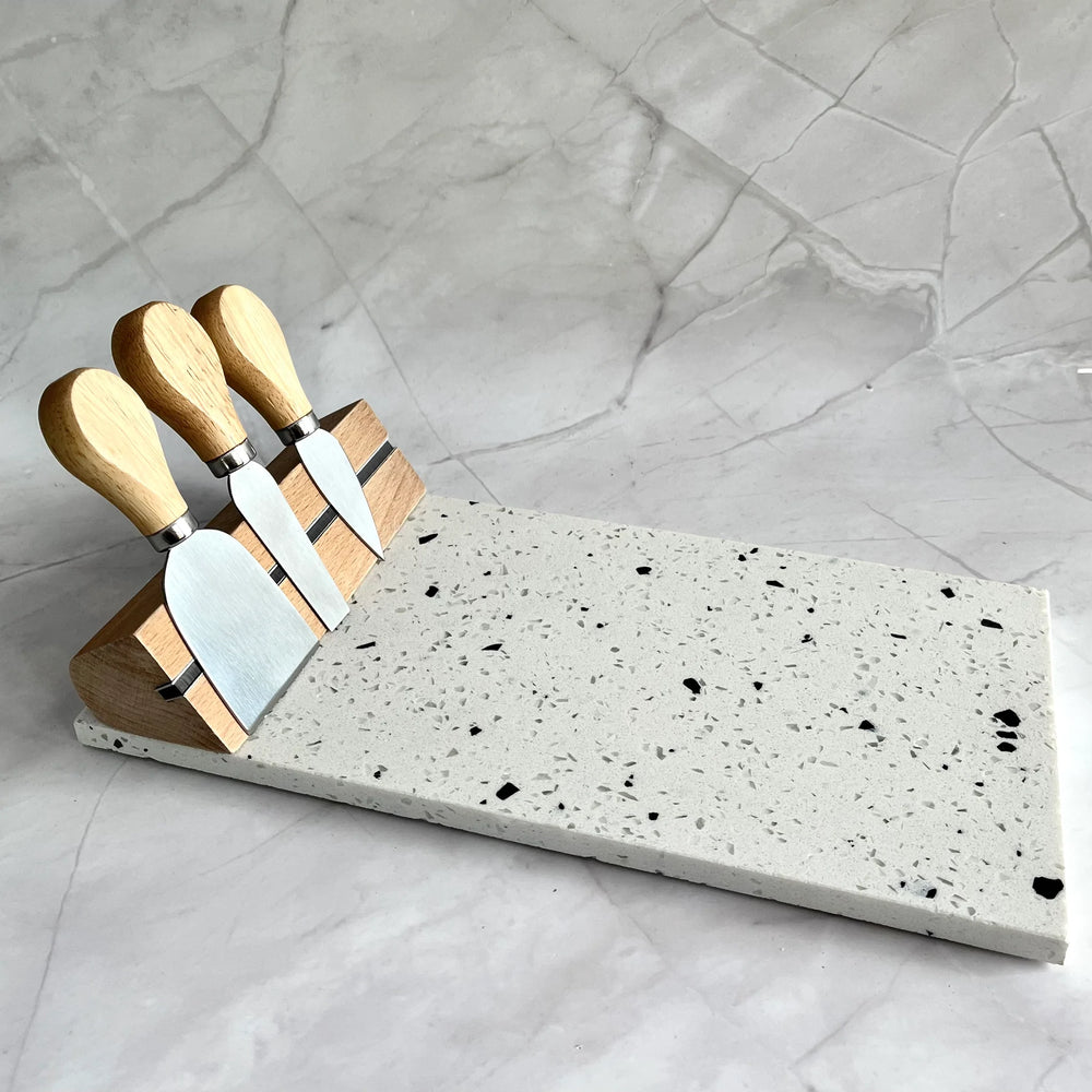 
            
                Load image into Gallery viewer, Terrazzo Serve Set With Knifes
            
        