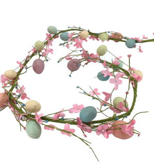 Pink Floral Egg Garland (KJA017)