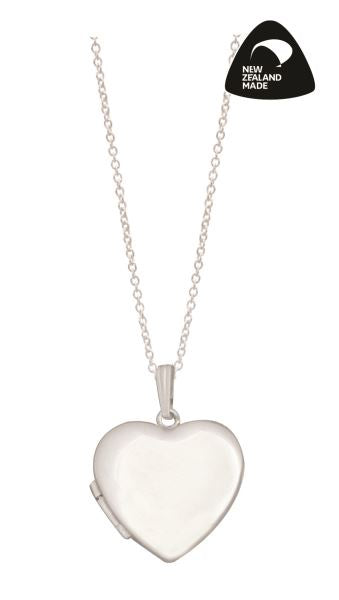 
            
                Load image into Gallery viewer, Sterling Silver Plain Heart Locket 20mm
            
        