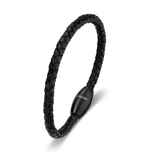 Blaze Leather Bracelet Black