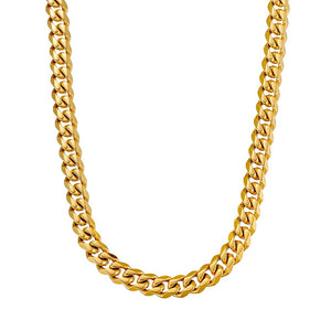 Gold Stainless Steel Cuban Link Chain 8MM