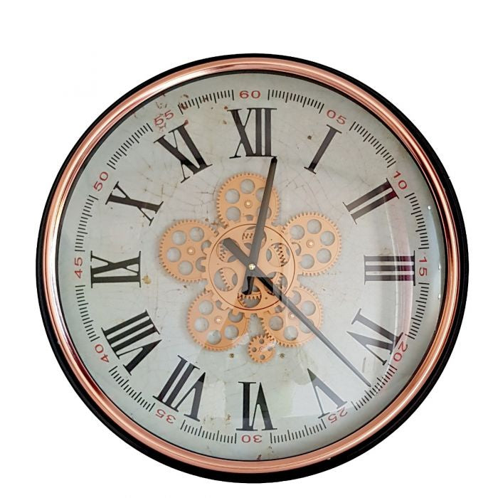 Round Domonique Exposed Gear Clock